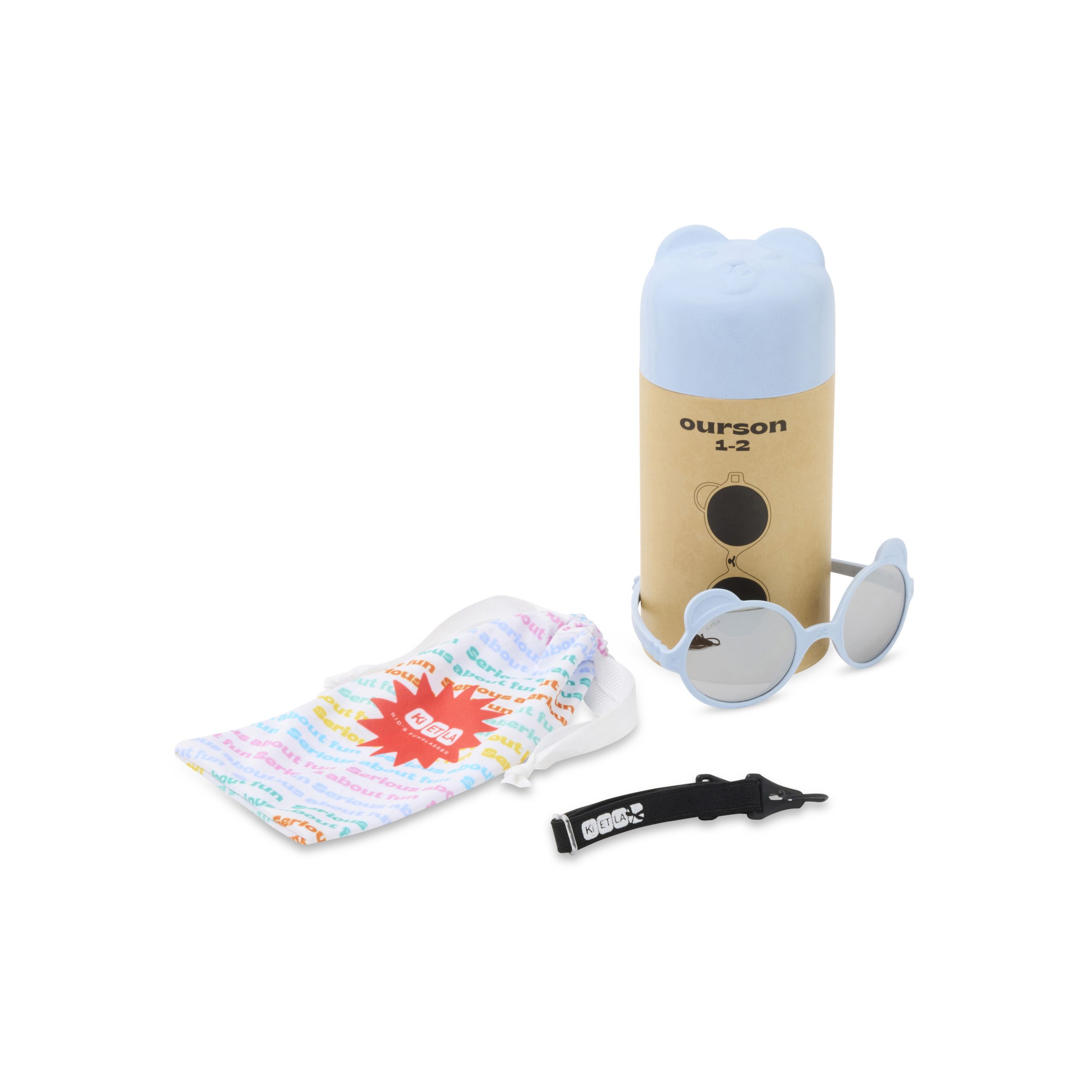 KIETLA kruvideta ja 100% purunematu raamiga laste päikeseprillid Mõmmi 0-1 aastastele