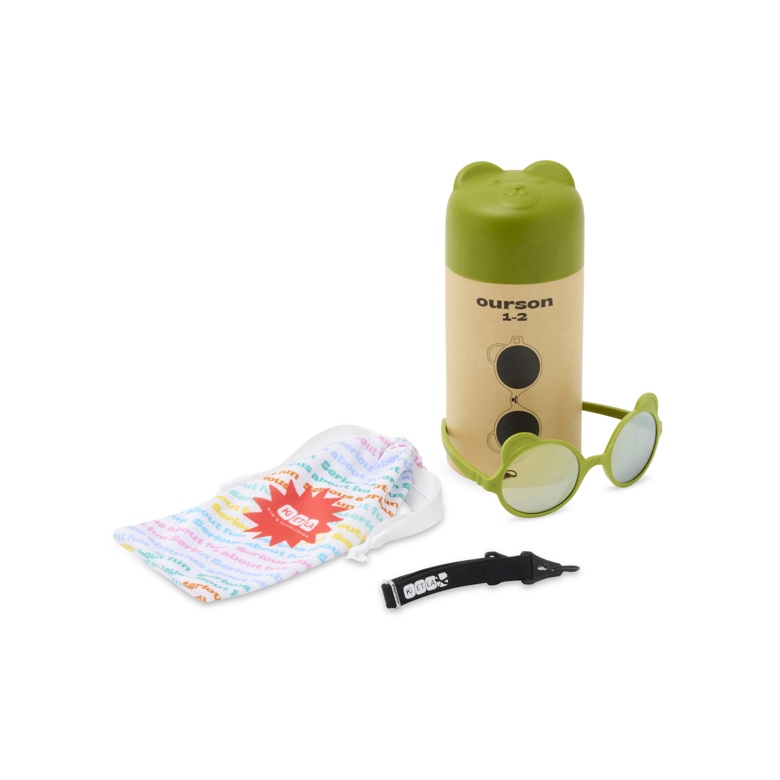 KIETLA kruvideta ja 100% purunematu raamiga laste päikeseprillid Mõmmi 0-1 aastastele