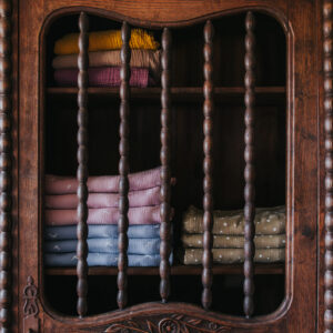 Luulu mustriga musliinist beebitekk-mähkimislina, 120x120cm