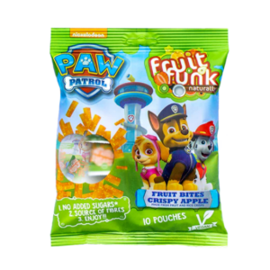 Fruitfunk ilma lisatud suhkruta naturaalsed krõbeda õuna snäkid Käpapatrull 10x10g