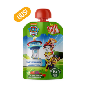 Fruitfunk Käpapatrull FRUIT PUREE Mahe õuna-maasika-hapukirsi-ploomipüree