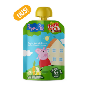 Fruitfunk Põrsas Peppa FRUIT PUREE Mahe õuna-porgandi-banaanipüree