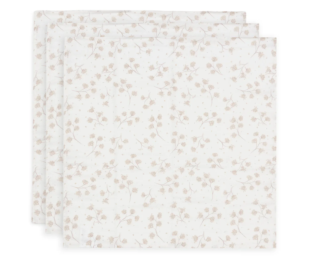 Jollein 70x70cm musliinlapid, 3tk, värvivalik