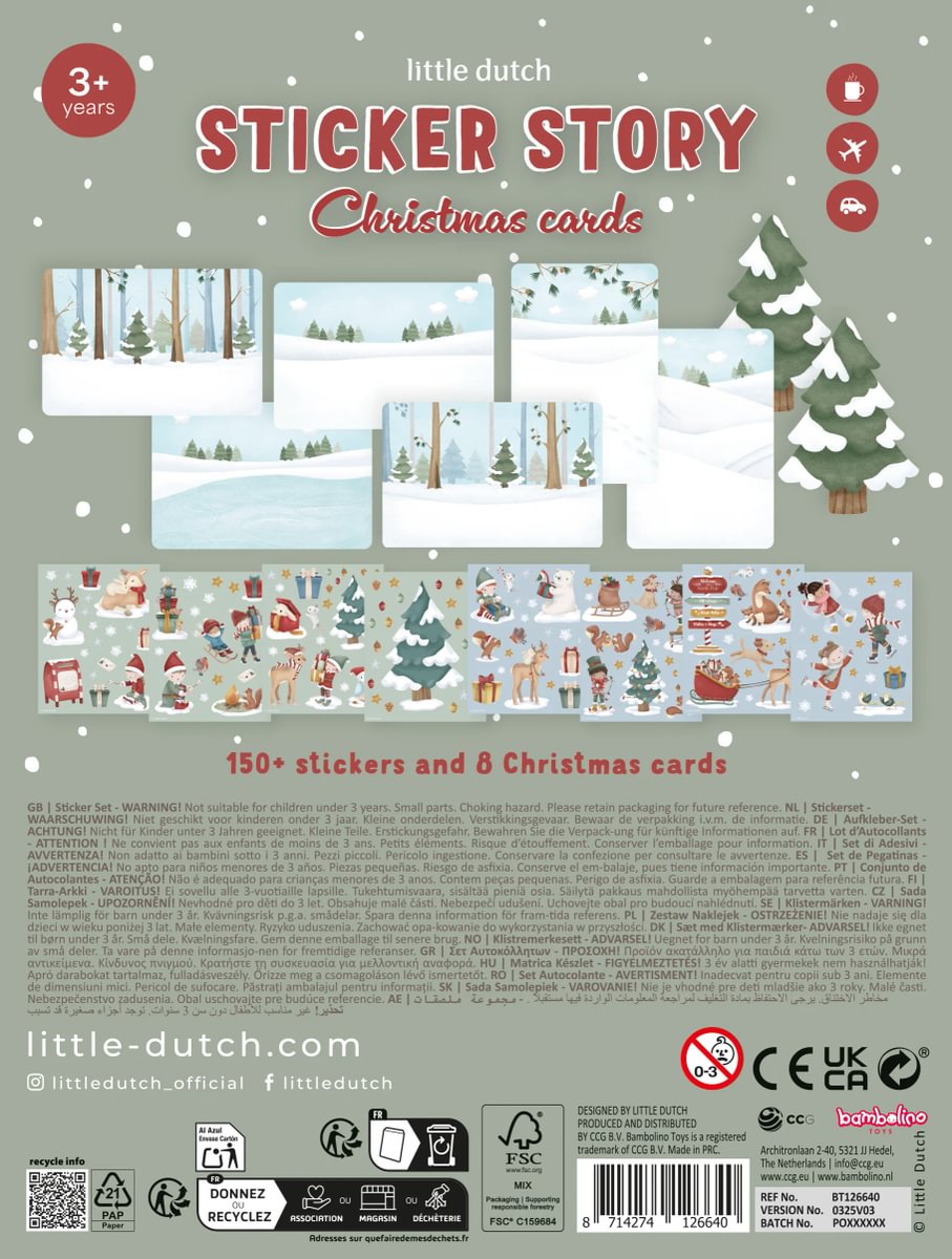 Little Dutch Christmas jõulukaartide meisterdamise komplekt