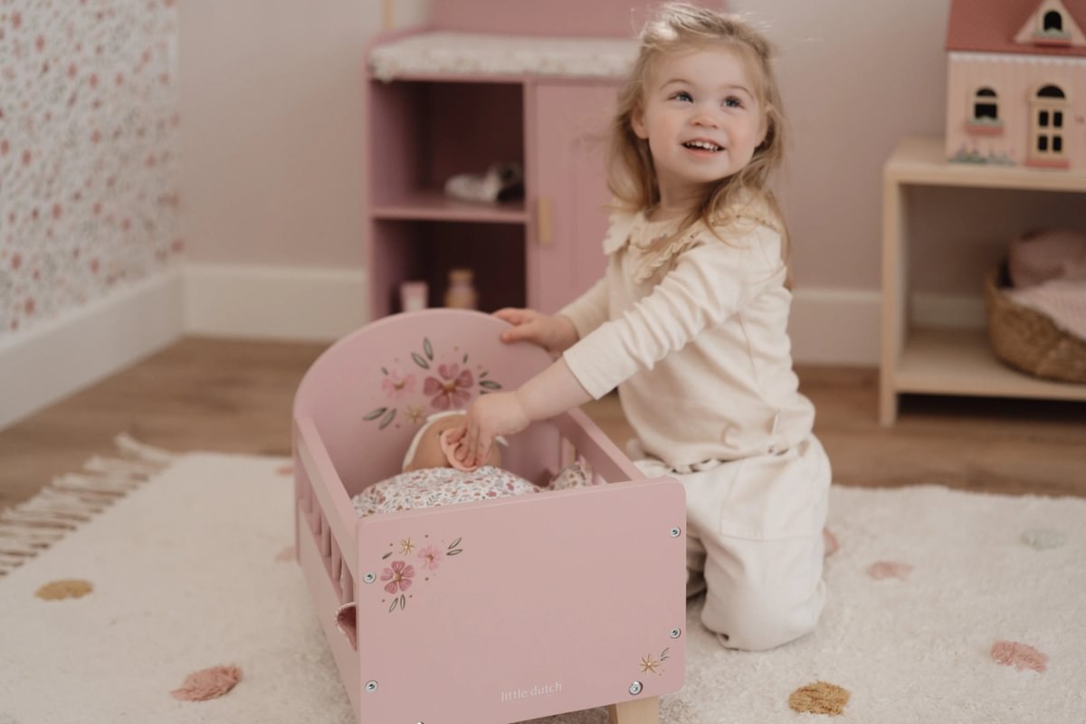 Little Dutch puidust nukuvoodi koos tekstiiliga, FSC