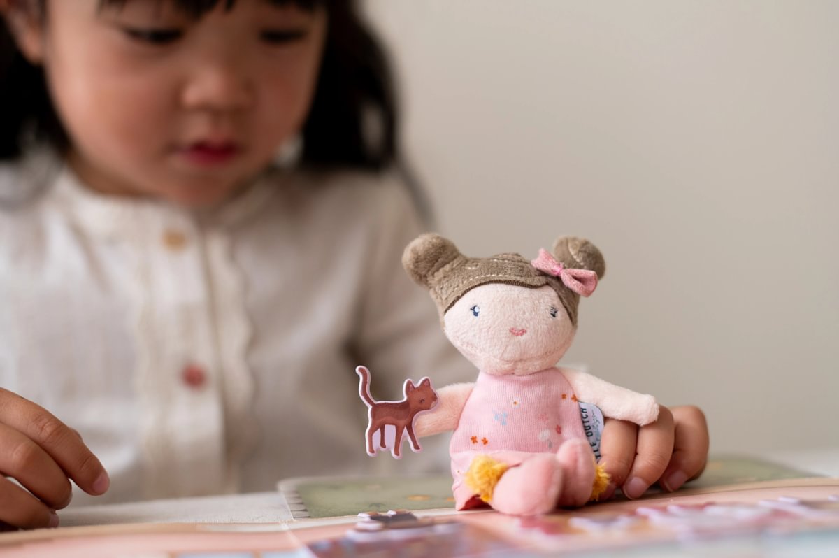 Little Dutch taaskasutatavate kleepsudega vihik "Rosa maja"