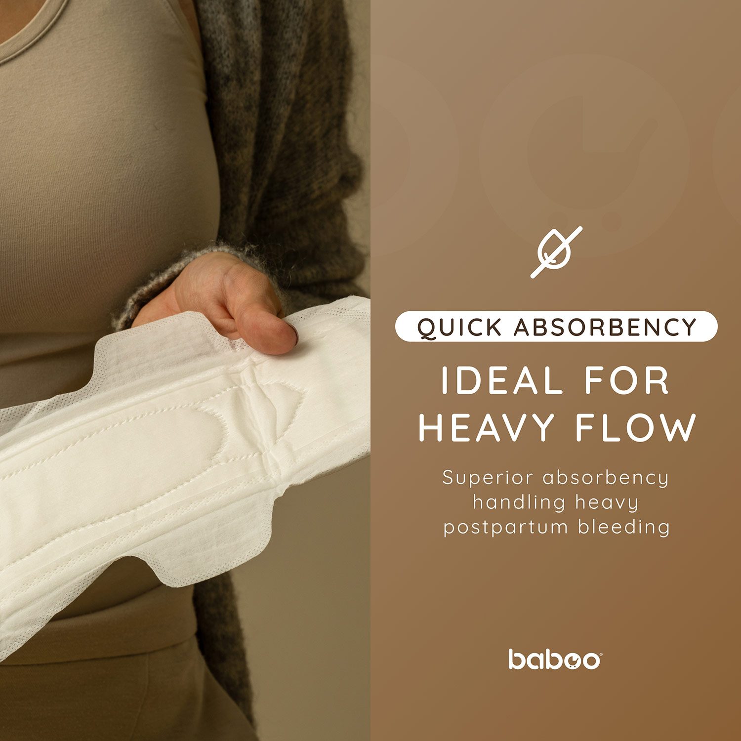 Baboo sünnitusjärgsed hügieenisidemed, 10tk pakendis, suurus M