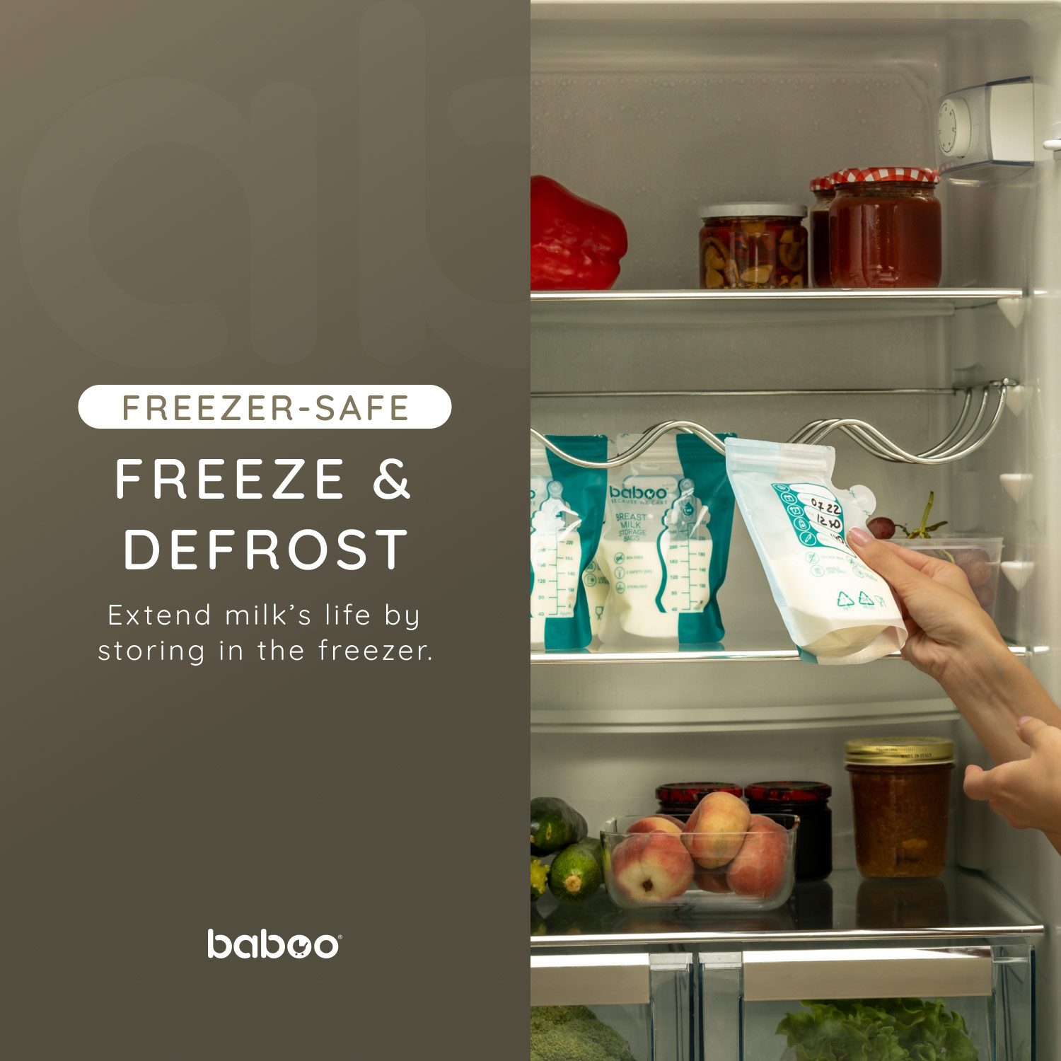 Baboo steriliseeritud rinnapiima säilituskotid, 25tk