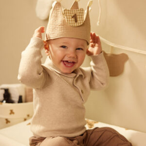 Jollein musliinist sünnipäevakroon numbritega, Teddy Bear