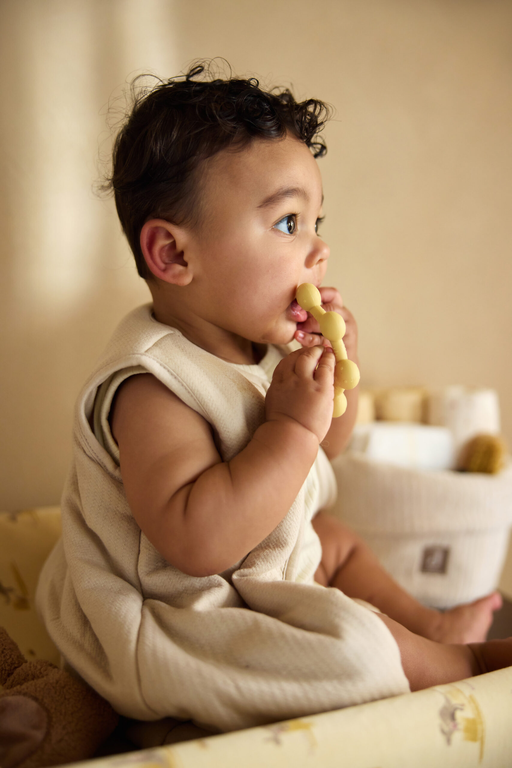 Jollein silikoonist närimisrõngas, Sun Vanilla