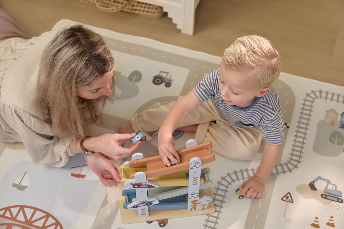 Little Dutch puidust rallirada, Sinine