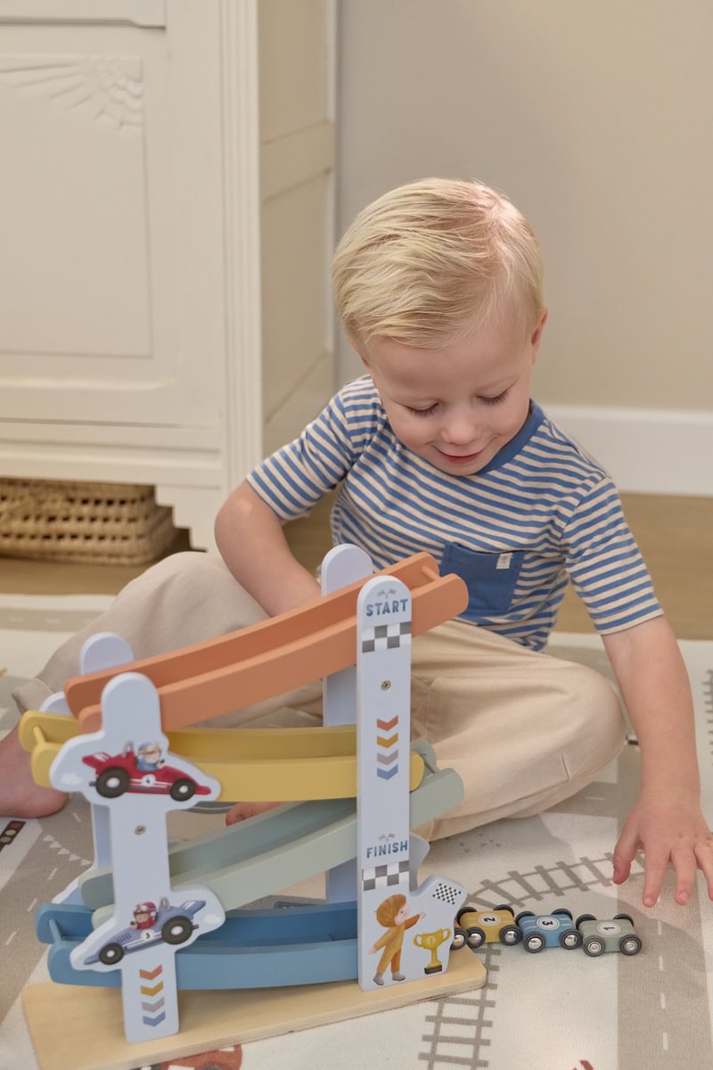 Little Dutch puidust rallirada, Sinine