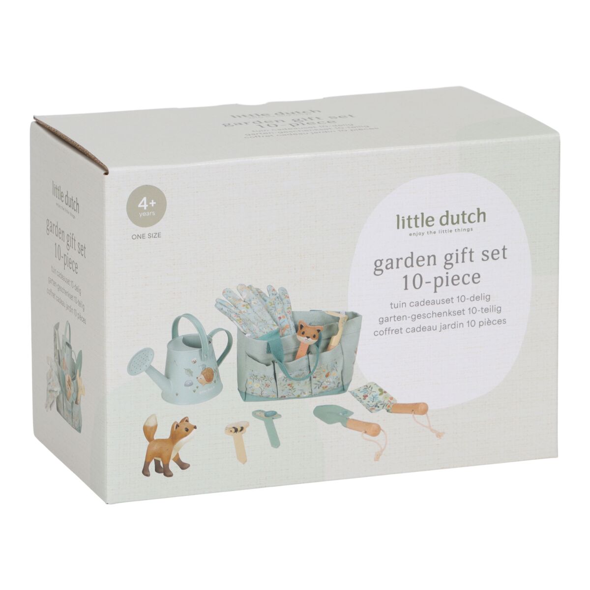 Little Dutch 10-osaline aiatööriistade kinkekomplekt - Forest Friends